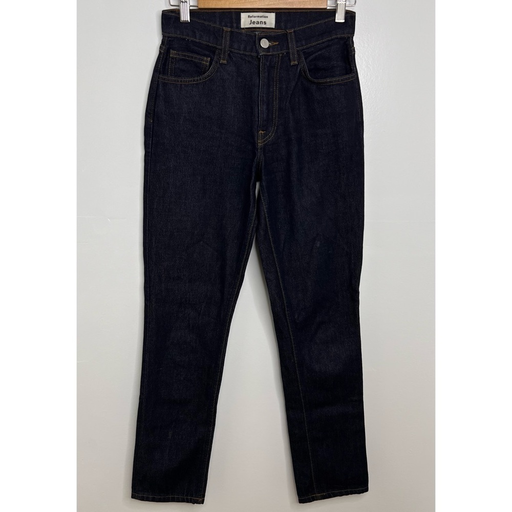 REFORMATION Julia High Waist Sydney Destroyed Cigarette Jeans